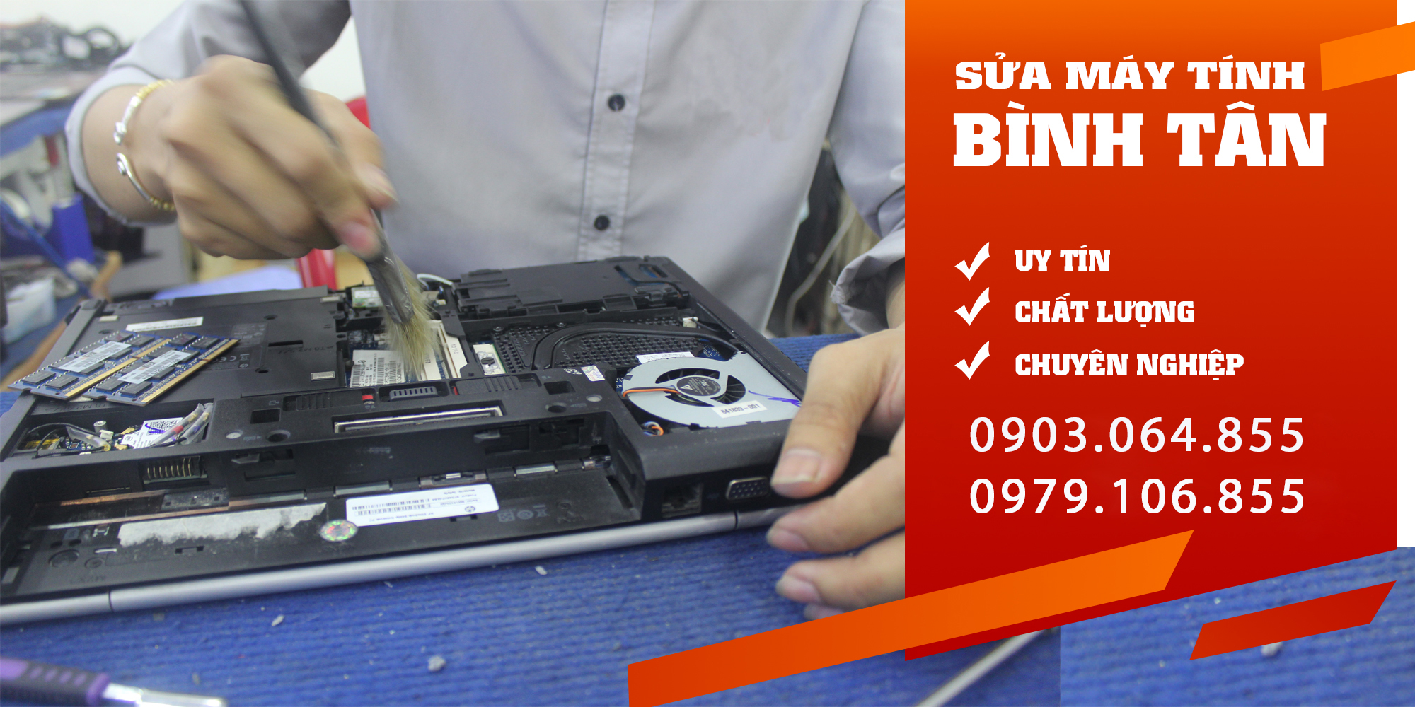 Sửa máy tính Bình Tân tại nhà giá rẻ - chuyên nghiệp