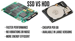 So sanh o cung SSD va HDD.