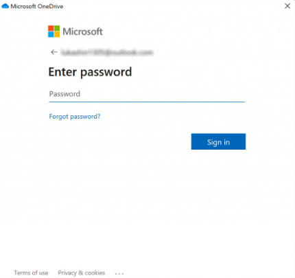 Nhập thông tin đăng nhập Microsoft của bạn
