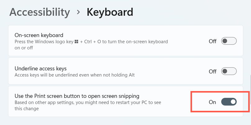 Snipping Tool Shortcut (Windows + Shift + S) Không hoạt động? 25 1658876619 239 Snipping Tool Shortcut Windows Shift S Khong hoat