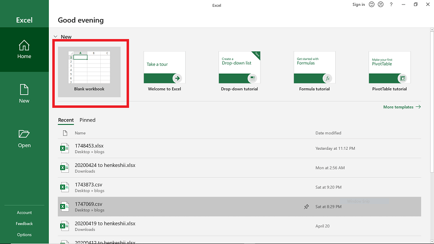 sổ làm việc mới excel