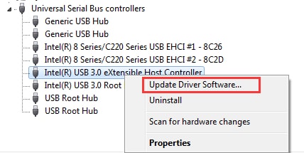 Cập nhật tùy chọn Phần mềm trình điều khiển USB 3.0