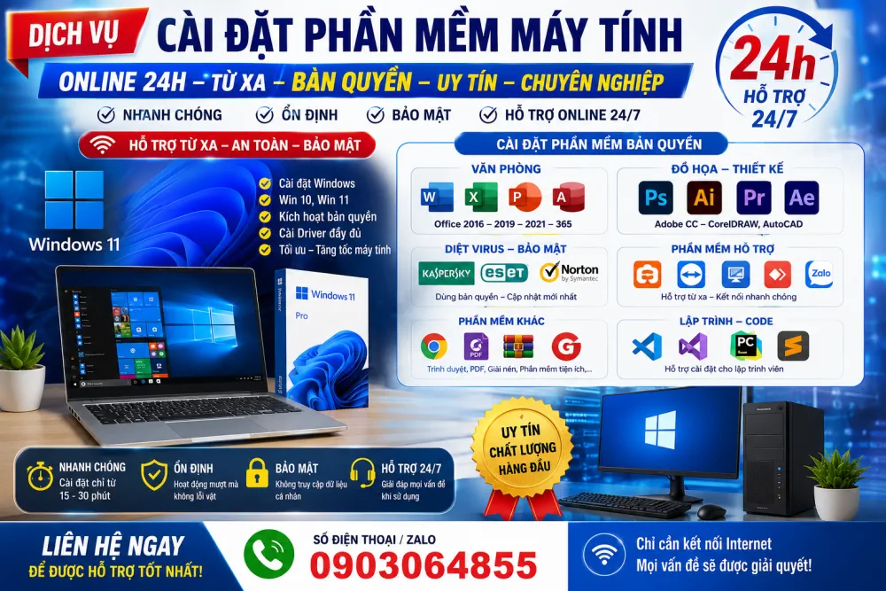 Cài Đặt Máy Tính Tại Nhà : Cài Win và Phần Mềm Online Cài Đặt Máy Tính Tại Nhà : Cài Win và Phần Mềm Online